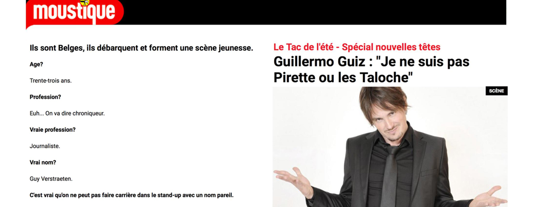Photo d'article de Guillermo Guiz, Phénomène de l'Humour 
