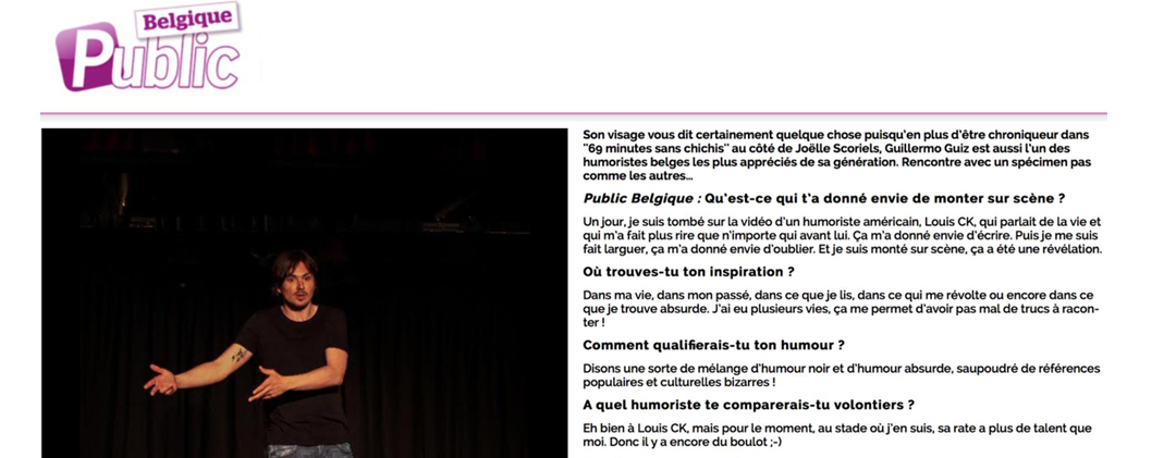 Photo d'article de Guillermo Guiz, Phénomène de l'Humour 