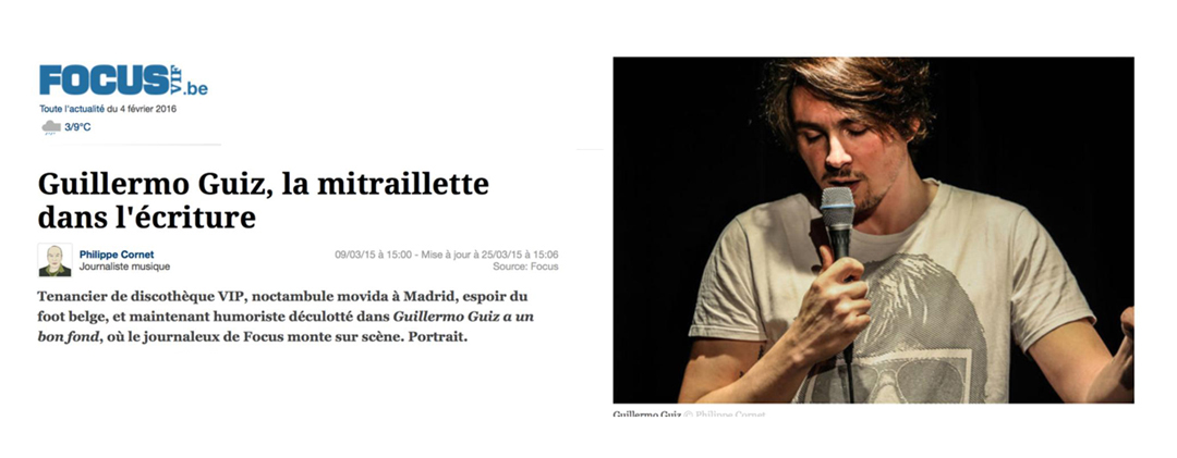 Photo d'article de Guillermo Guiz, Phénomène de l'Humour 