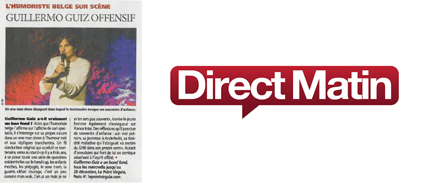Photo d'article de Guillermo Guiz sur Direct Matin