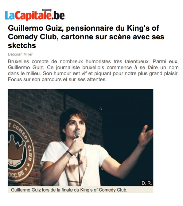 Photo d'article de Guillermo Guiz, Phénomène de l'Humour 