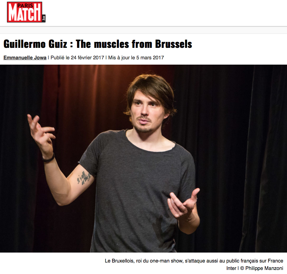 Photo d'article de Guillermo Guiz sur Paris Match
