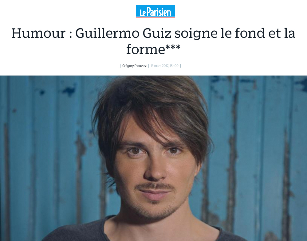 Photo d'article de Guillermo Guiz sur Elle Magazine
