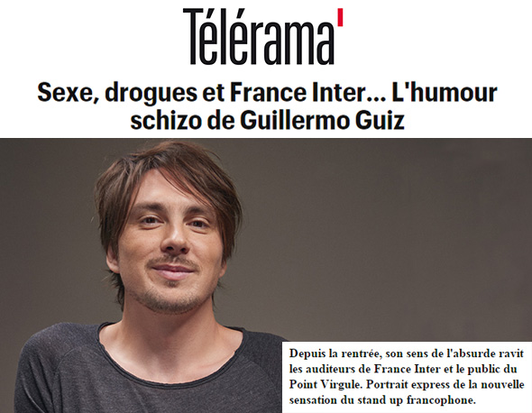 Photo d'article de Guillermo Guiz sur Telerama
